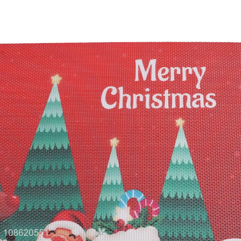 Wholesale waterproof easy to clean textilene placemat for Christmas
