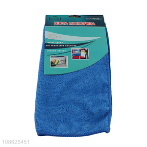 Factory supply square microfiber car cleaning cloth towel