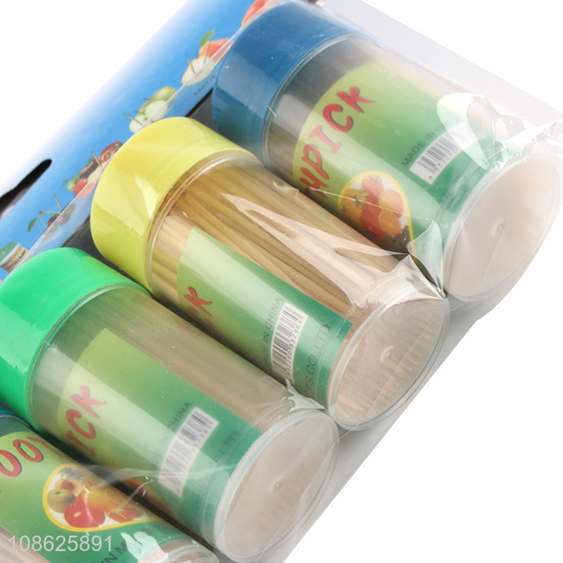 Hot selling natural disposable bamboo toothpicks fruit picks