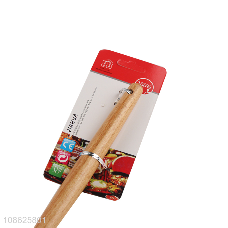 Factory price heat resistant nylon soup ladle with wooden handle