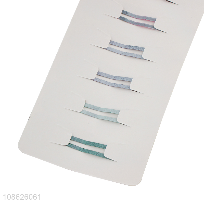 New product 6pcs metal snap hair clips colorful BB hairpins