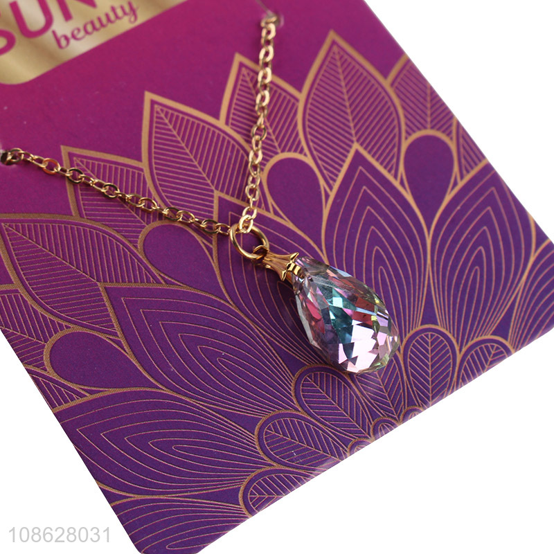 New product waterdrop necklace gemstone necklace for women girls