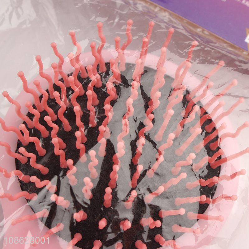 Hot selling 2-in-1 static airbag detangling comb with mirror