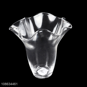 Factory supply clear glass tabletop decoration <em>flower</em> <em>vase</em> for sale