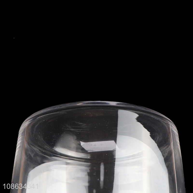 China factory transparent glass home décor flower vase for sale