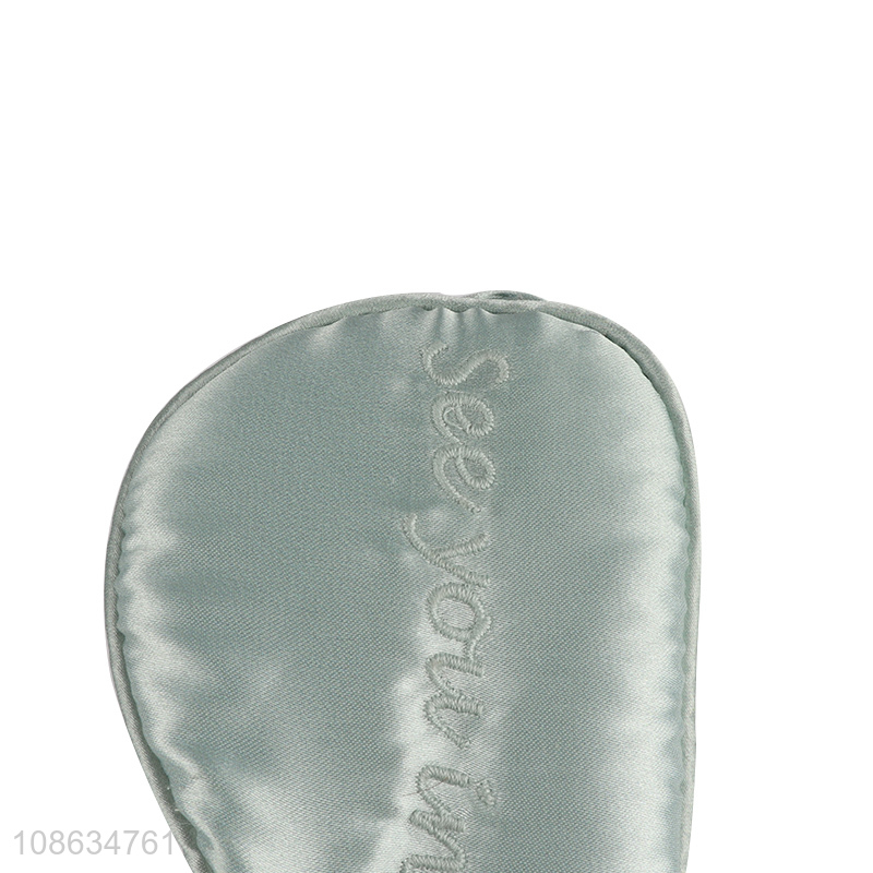 Wholesale imitated silk sleeping eye mask with adjustable strap