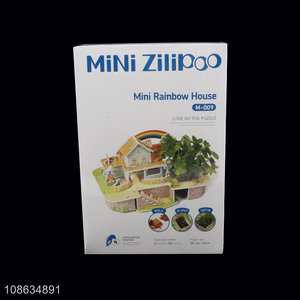 New product kids educational toy 3D puzzle mini rainbow house
