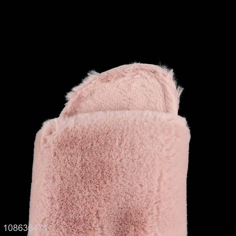 Low price winter home anti-slip plush slippers for sale
