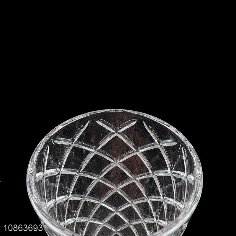 New arrival clear embossed whiskey glasses beer cup for restaurant