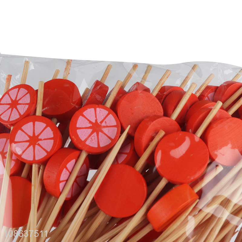 New arrival 50pcs bamboo fruit picks cocktail picks party picks