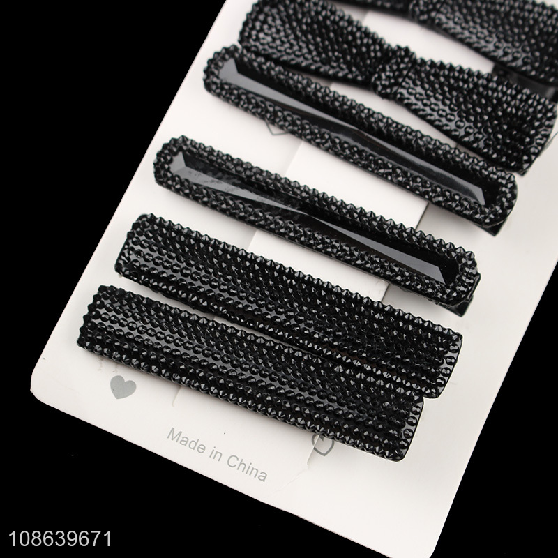 Wholesale acrylic stones hairpins bangs clips fashion hair accessories