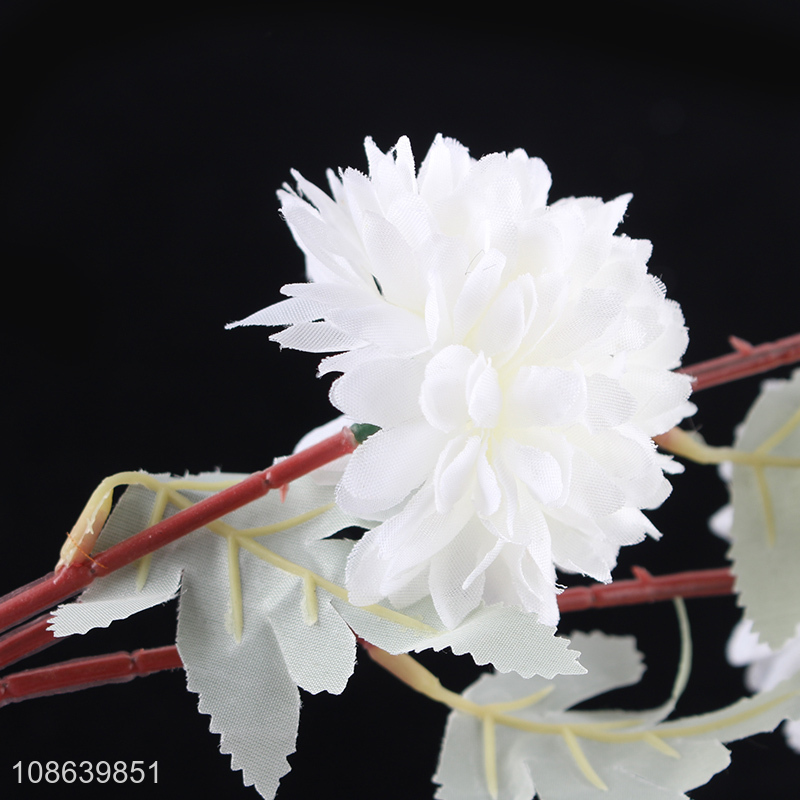 Wholesale 3 heads artificial flower fake flower for garden decor