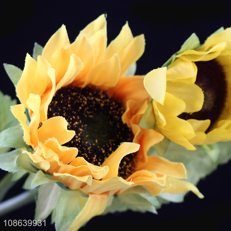 China imports 2 heads fake flowers realistic artificial flowers