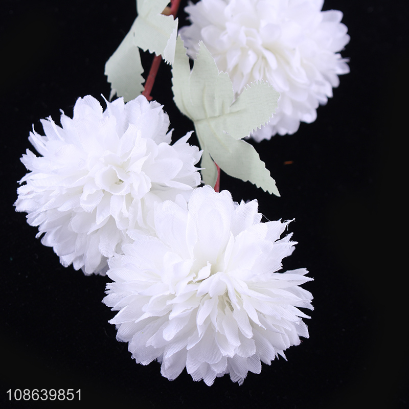 Wholesale 3 heads artificial flower fake flower for garden decor