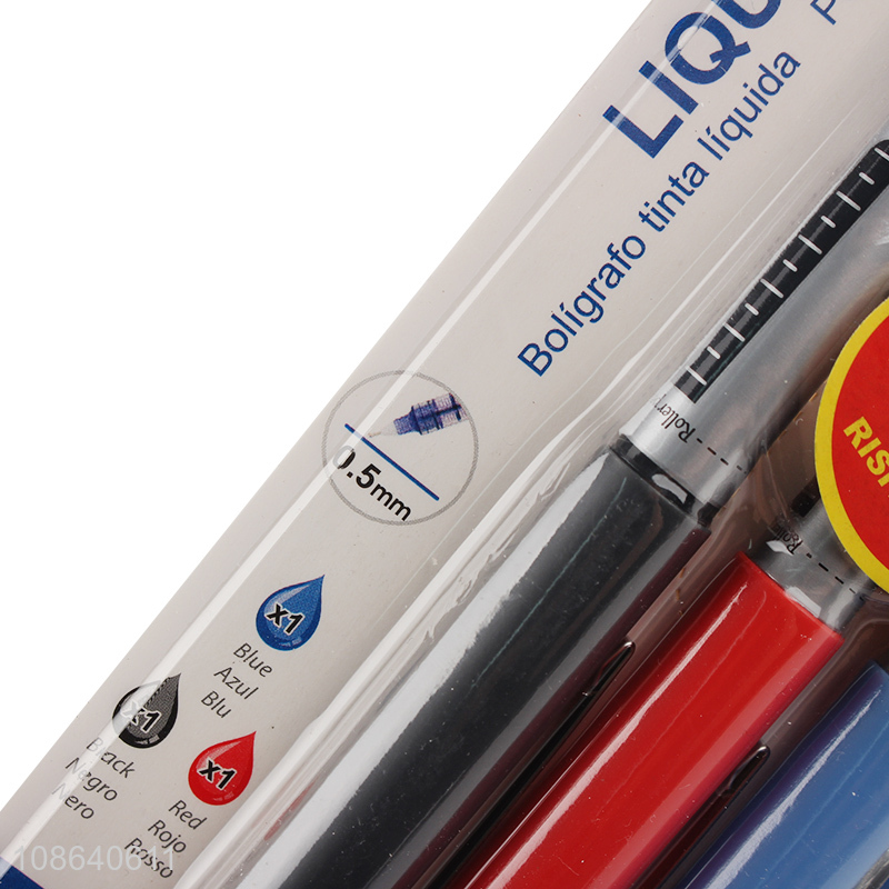 Good selling 3pcs school office stationery gel pen set wholesale