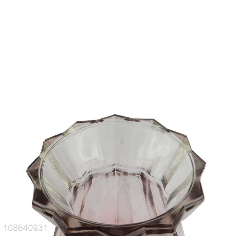 Wholesale fancy glass flower vases decorative tabletop vases