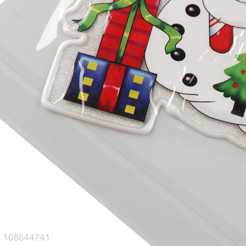 Low price snowman cartoon window stickers for christmas decoration
