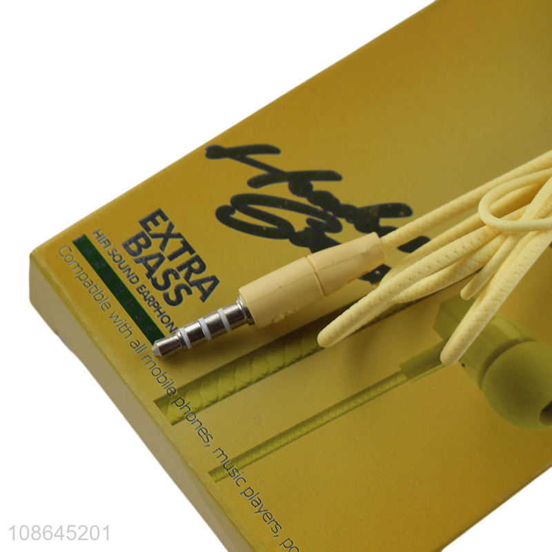 Factory supply super bass music earphones earbuds for sale