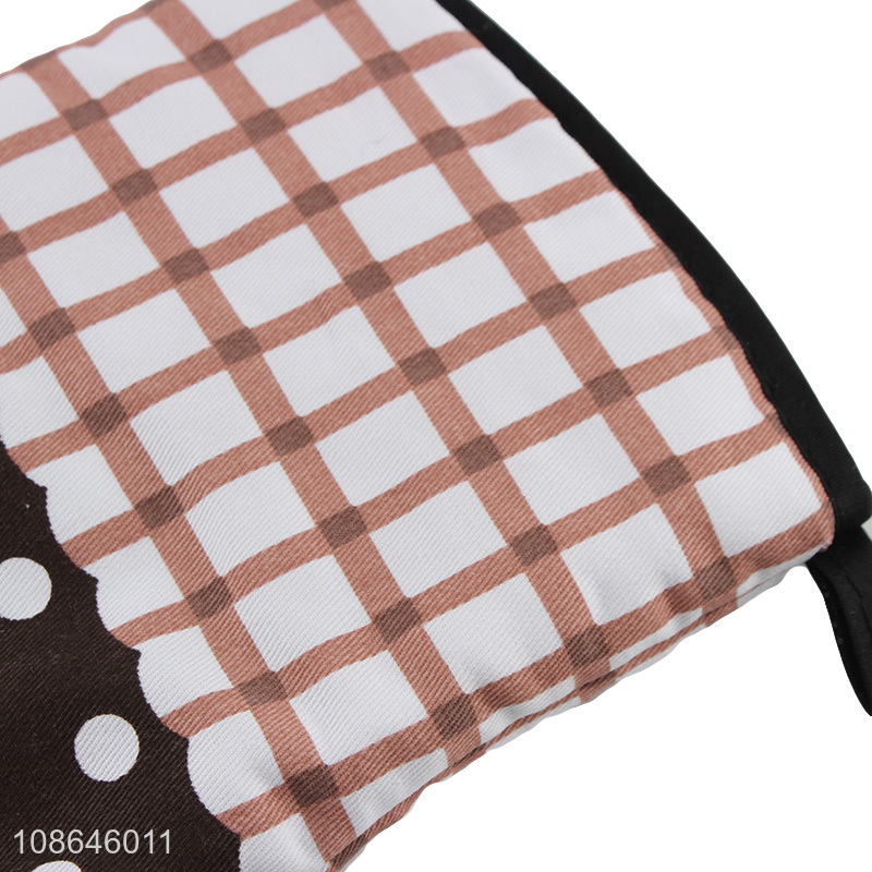 Good quality non-slip heat resistant thick cotton oven mitt glove