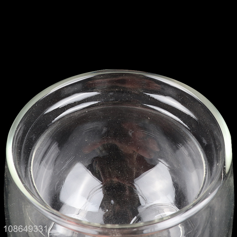 China wholesale clear glass double wall water cup water mug coffee cup