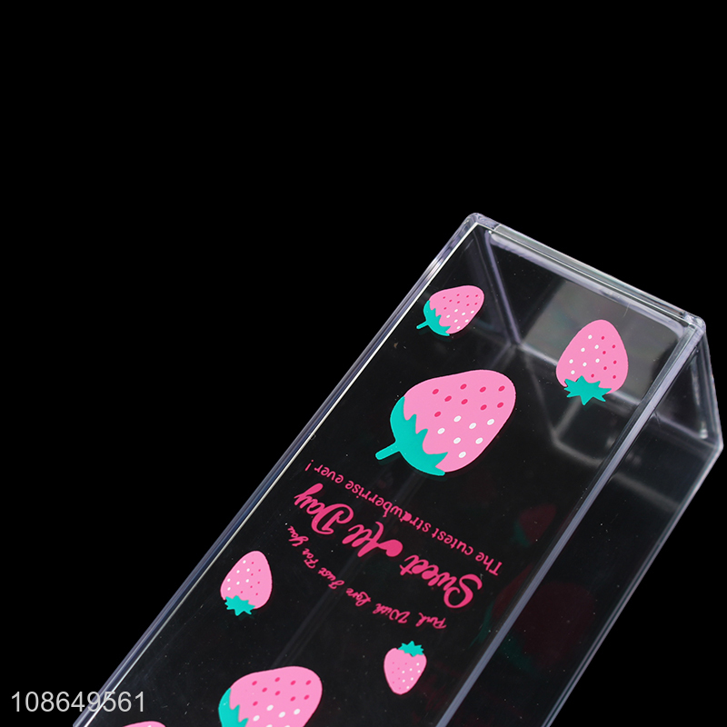 New product 500ml strawberry printed plastic water bottle milk carton