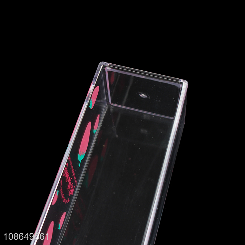 New product 500ml strawberry printed plastic water bottle milk carton