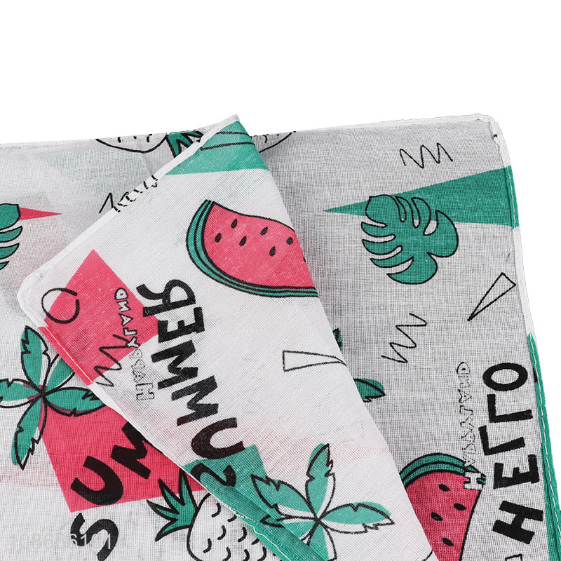 Best selling square soft women bandana kerchief for daily use