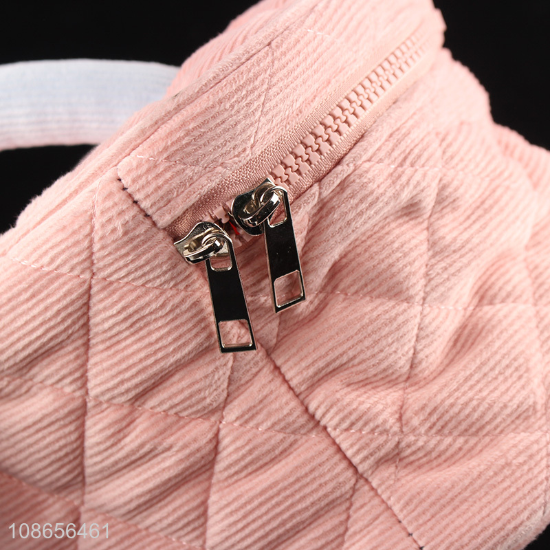 Hot products portable travel girls makeup bag cosmetic bag with handle