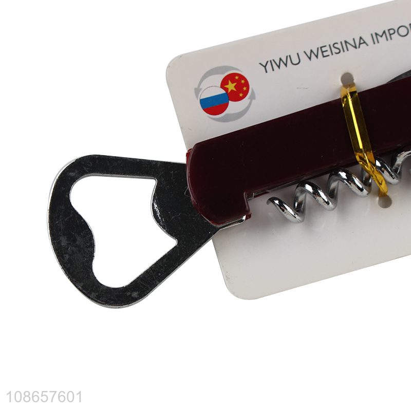 Online wholesale multi-purpose iron bottle opener red wine opener