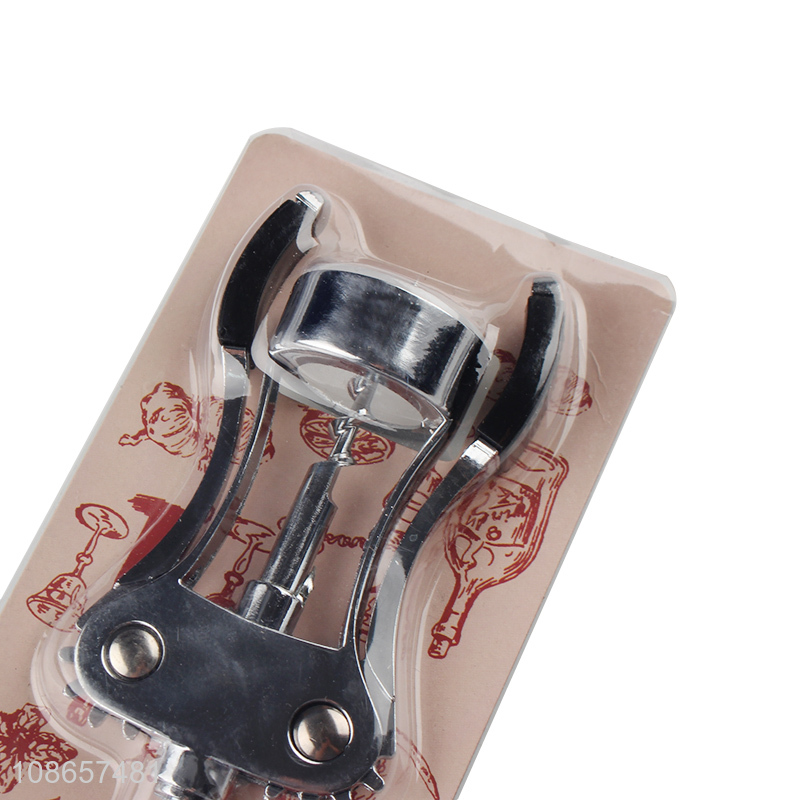 Factory price zinc alloy wing corkscrew manual wine opener