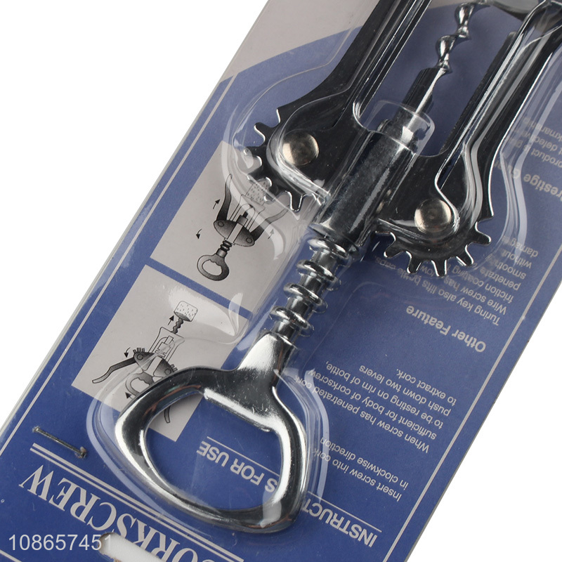 High quality zinc alloy wing corkscrew wine opener for sale