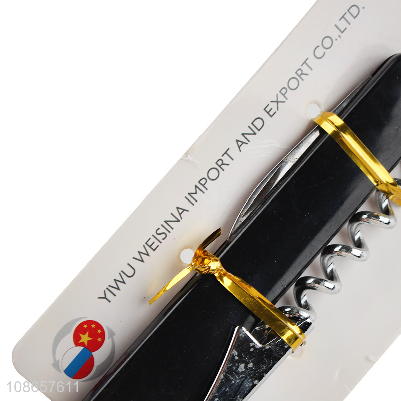 Factory supply multi-use iron bottle opener wine opener corkscrew