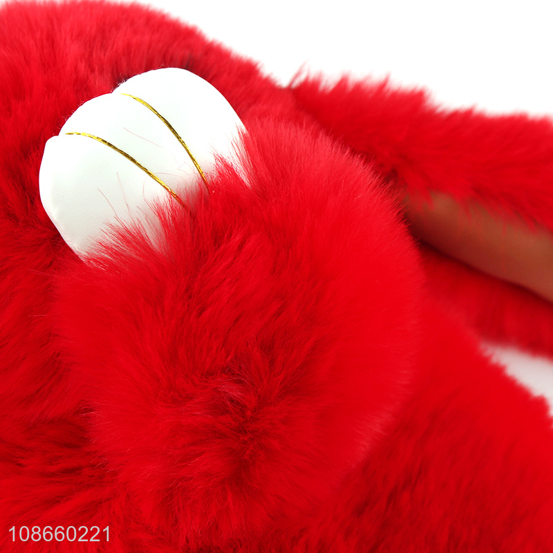 Top selling cartoon rabbit shape plush children messenger bag