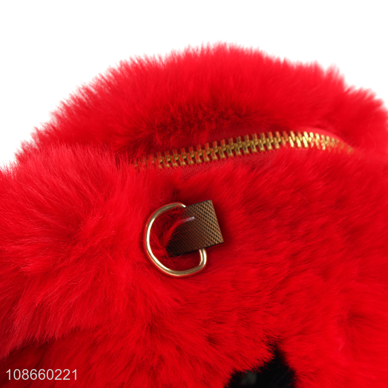 Top selling cartoon rabbit shape plush children messenger bag