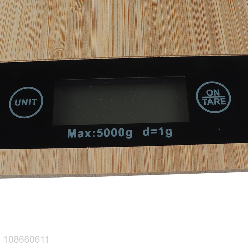 Wholesale bamboo pannel ditigial food scale led display kitchen scale