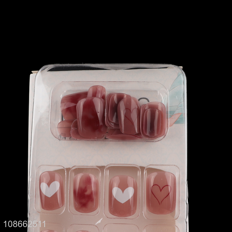 Good selling natural women nail art fake nail decoration wholesale