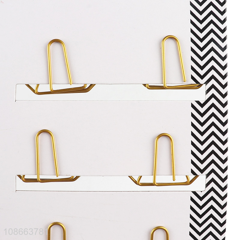 New style 6pcs metal school office paper clips file binding cips for sale