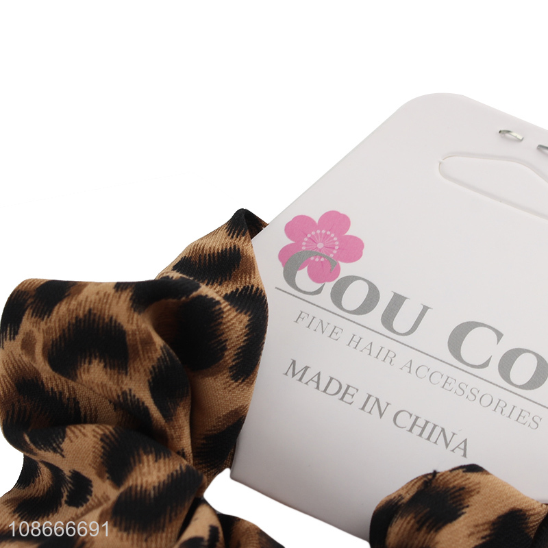Wholesale leopard print hair scrunchies hair ties hair accessories