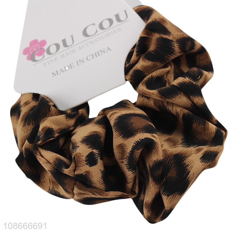Wholesale leopard print hair scrunchies hair ties hair accessories