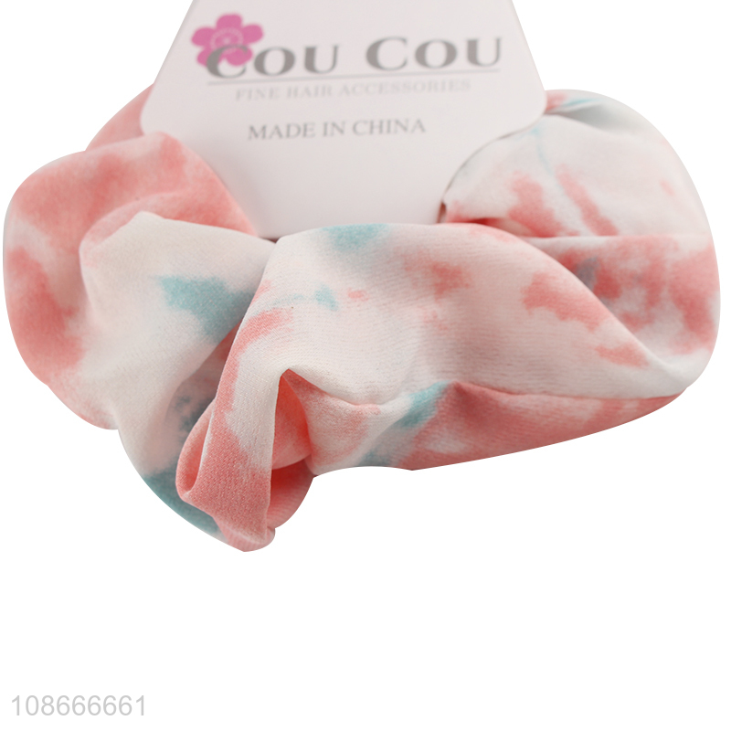 Factory price tie-dyeing hair scrunchies hair bands hair rings