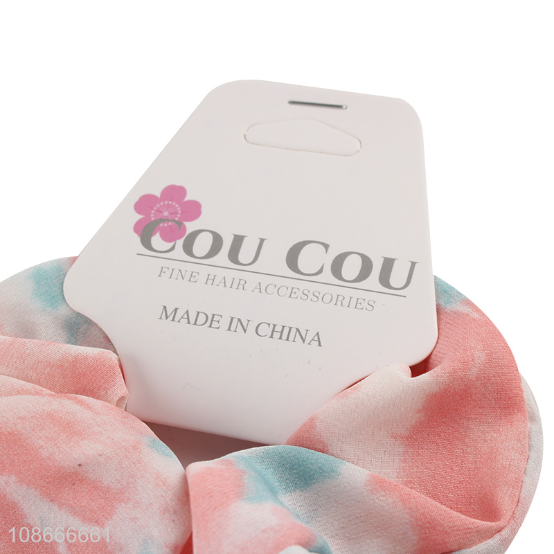 Factory price tie-dyeing hair scrunchies hair bands hair rings