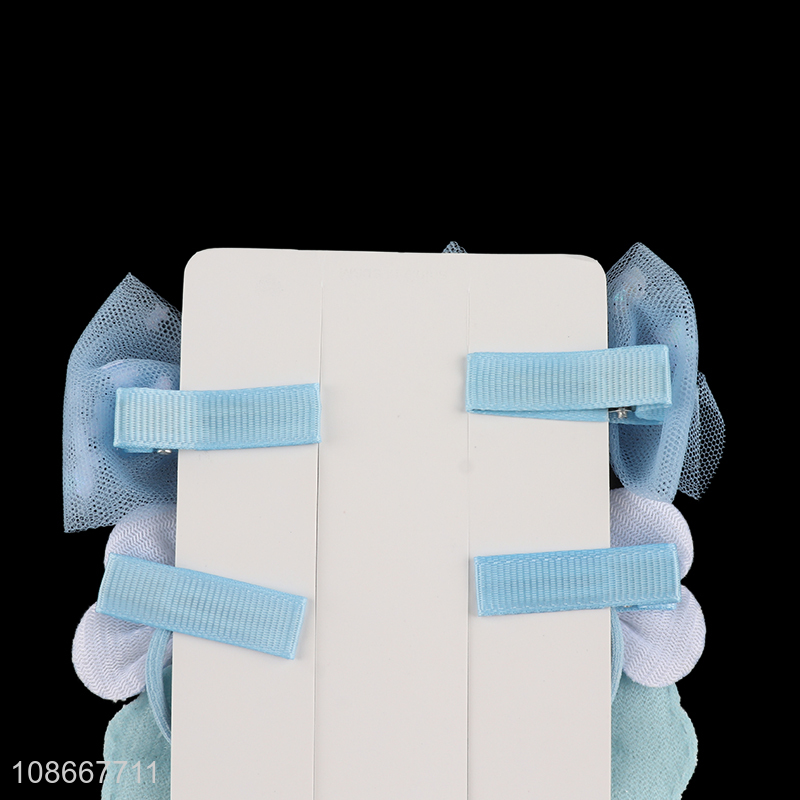 Factory price candy color fashion bow hair clips hair decoration for girls