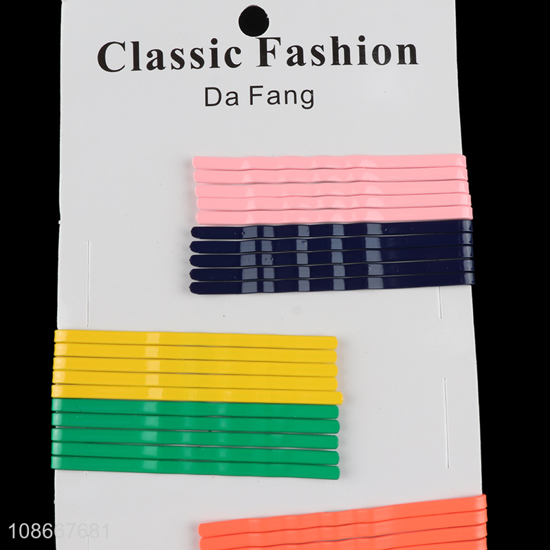 Top sale colourful metal fashion hair bobby pins hairpin wholesale