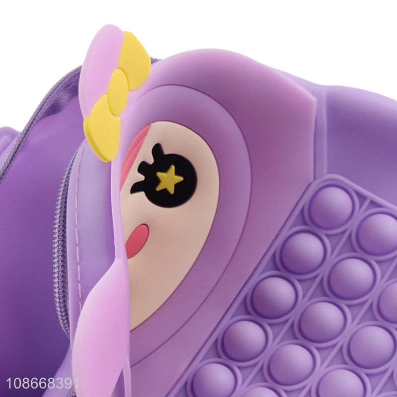 Factory wholesale portable girls stress relief pop fidget toys coin purse