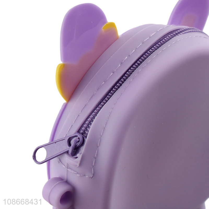 Top selling cartoon silicone soft push pop mini coin purse wholesale