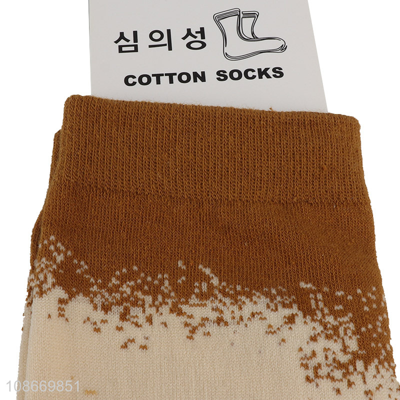 Hot selling women's crew socks gradient color spring summer socks