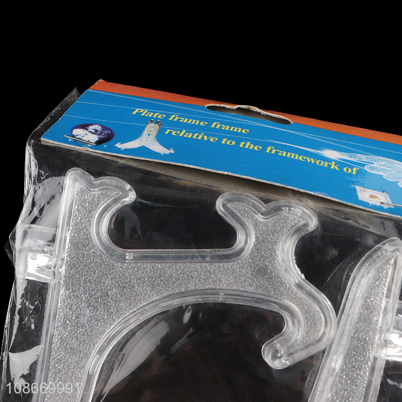 Wholesale plastic easel frame holder plastic plate stands for display