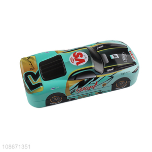 Good quality car shaped metal <em>pencil</em> <em>box</em> for students kids boys