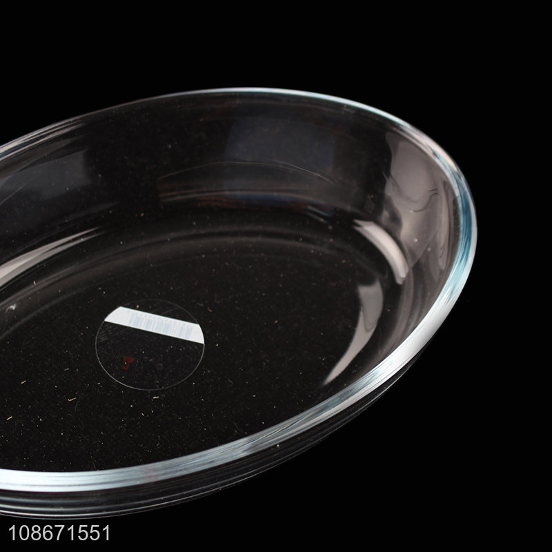Wholesale clear oval glass baking pan kitchen bakeware for cooking