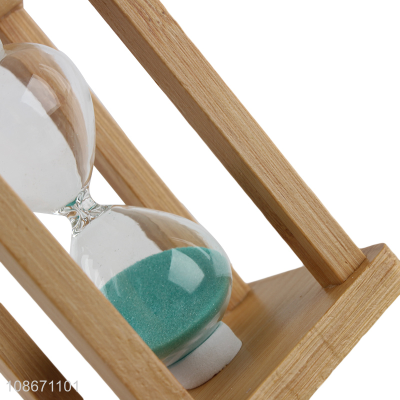 High quality decorative wooden frame glass hourglass sand timer
